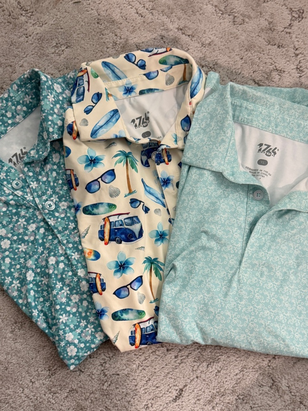 3-Pack 1764 Boys Youth Large Golf Polos ⛳️